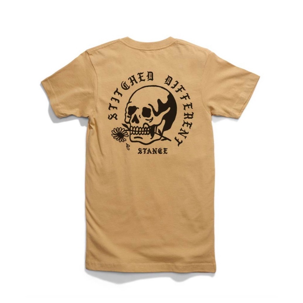 Stance 100% Cotton Skull Flower Tee